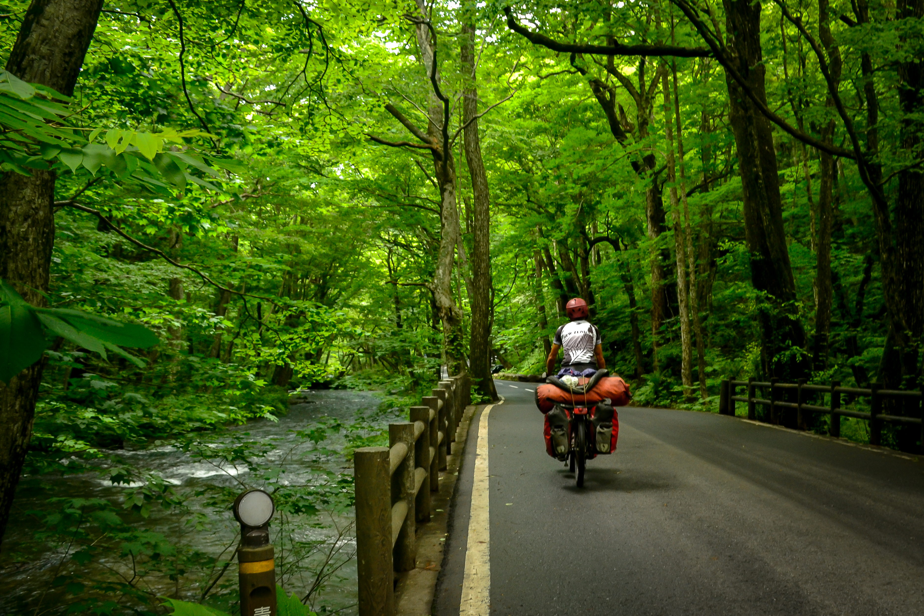 Bicycle touring in Towada Hachimantai National Park, Japan